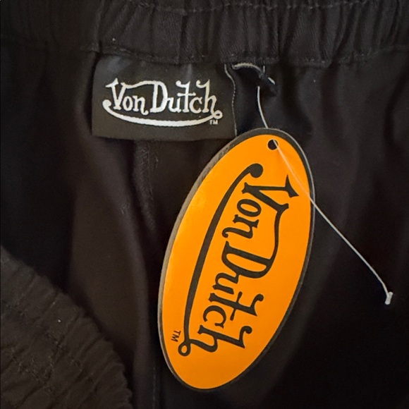 Von Dutch Black and White Logo Track Pants - Picture 5 of 8